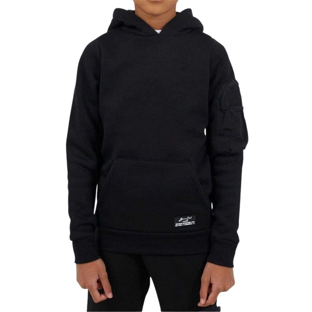 Brave Soul Boys Long-Sleeved Drawstring Hoodie / Black